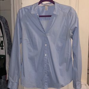 H&M BUTTON DOWN (BLUE W WHITE CUFFS)